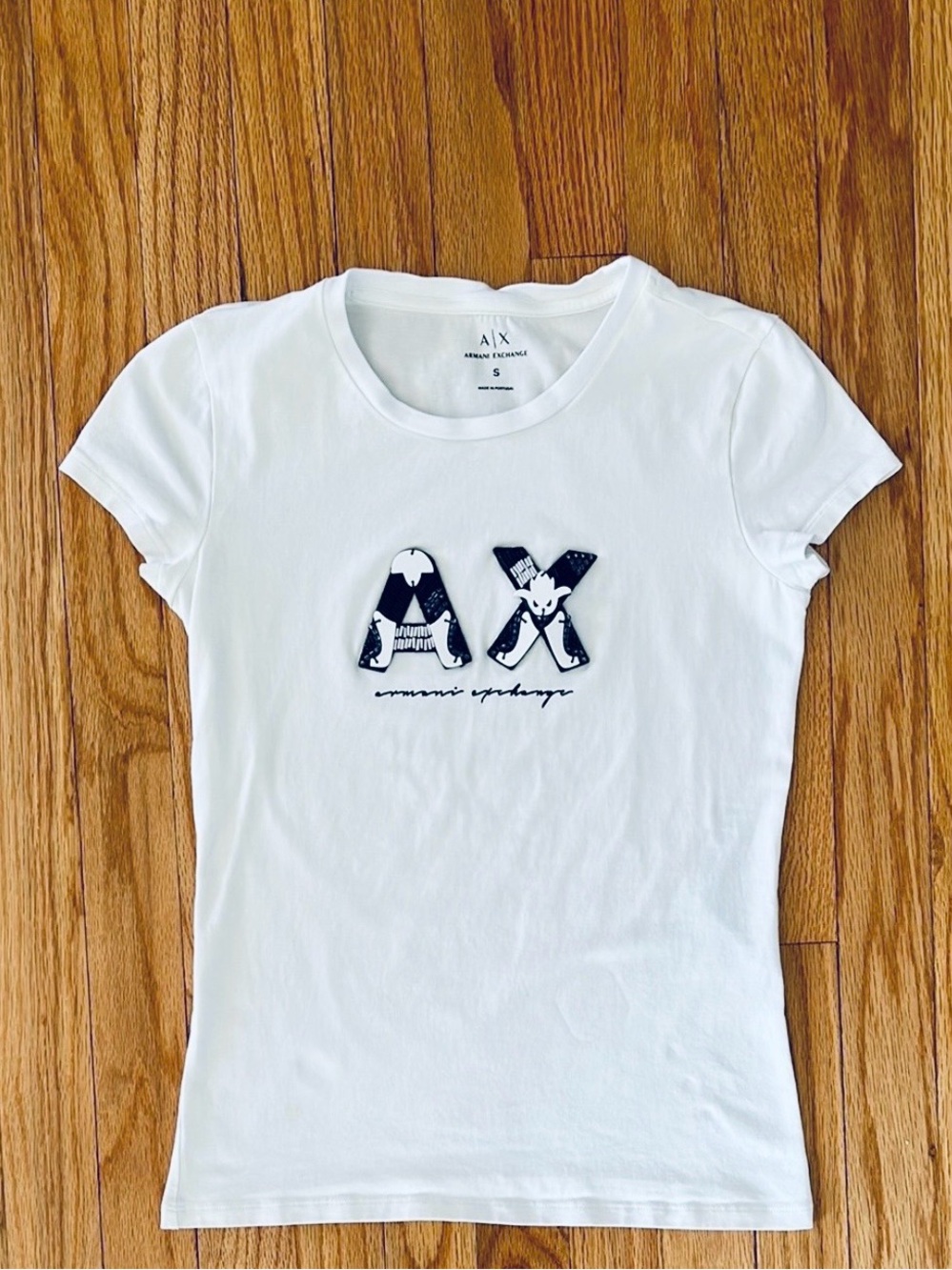 Armani Exchange white tshirt Womens size small